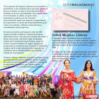 a magazine with a group of women in colorful dresses