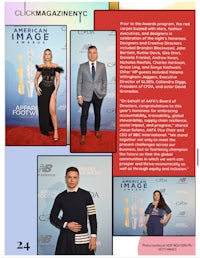 a magazine with pictures of people on the red carpet