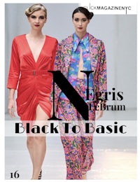 the cover of the magazine black to basic