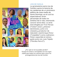 a poster for a spanish television show called los familias