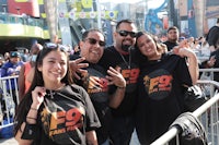 a group of people posing for a photo at an event