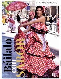 the cover of a spanish magazine with a woman in a polka dot dress