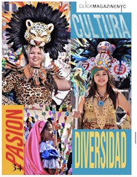 the cover of a magazine with pictures of people in costumes