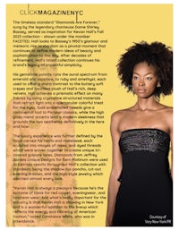 a black woman in a black dress with a yellow background