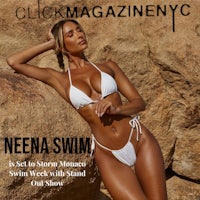 a woman in a bikini on the cover of the magazine neena swim