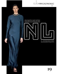 the cover of nl magazine with a woman in a blue dress