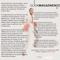 an advertisement for click magazine in spanish