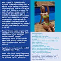 a flyer with a picture of a woman in a bikini