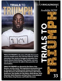 the cover of triumph magazine with a man in a white shirt