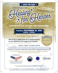 a flyer for the healing for heroes event