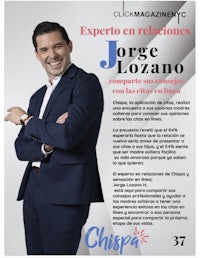 an advertisement for jorge lozano in spanish