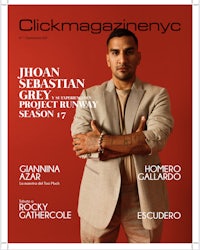 the cover of clickmagazine ny with a man in a suit