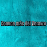 a blue background with the words concime mas del homero