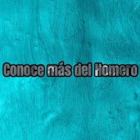 a blue background with the words concime mas del homero