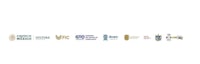 a row of different logos on a white background